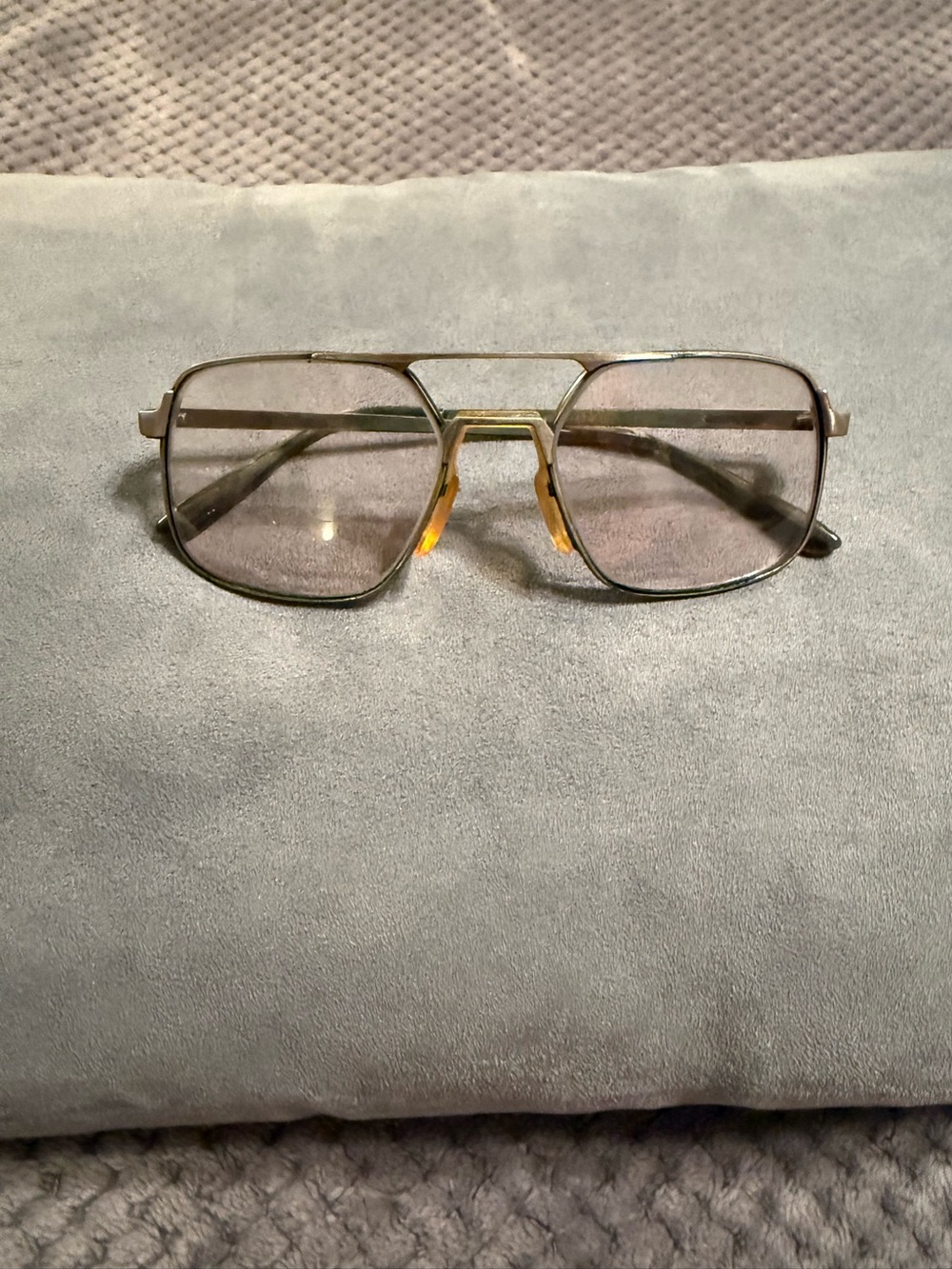 Vintage American Optical Safety Glasses Aviator Metal Frame Tinted